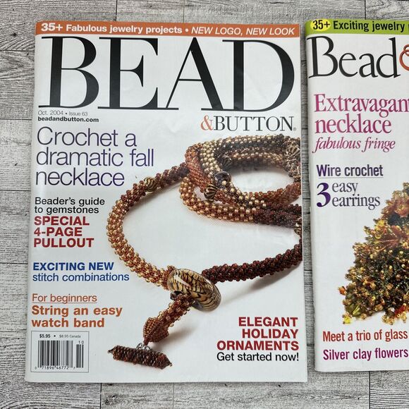 Bead &β Button Magazine 2004 Lot of 2 Back Issues Jewelry Crafting Beading Y2K - Picture 2 of 13